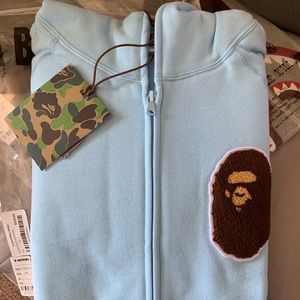 Men’s Large Baby Blue *A BATHING APE* Bape Hoodie